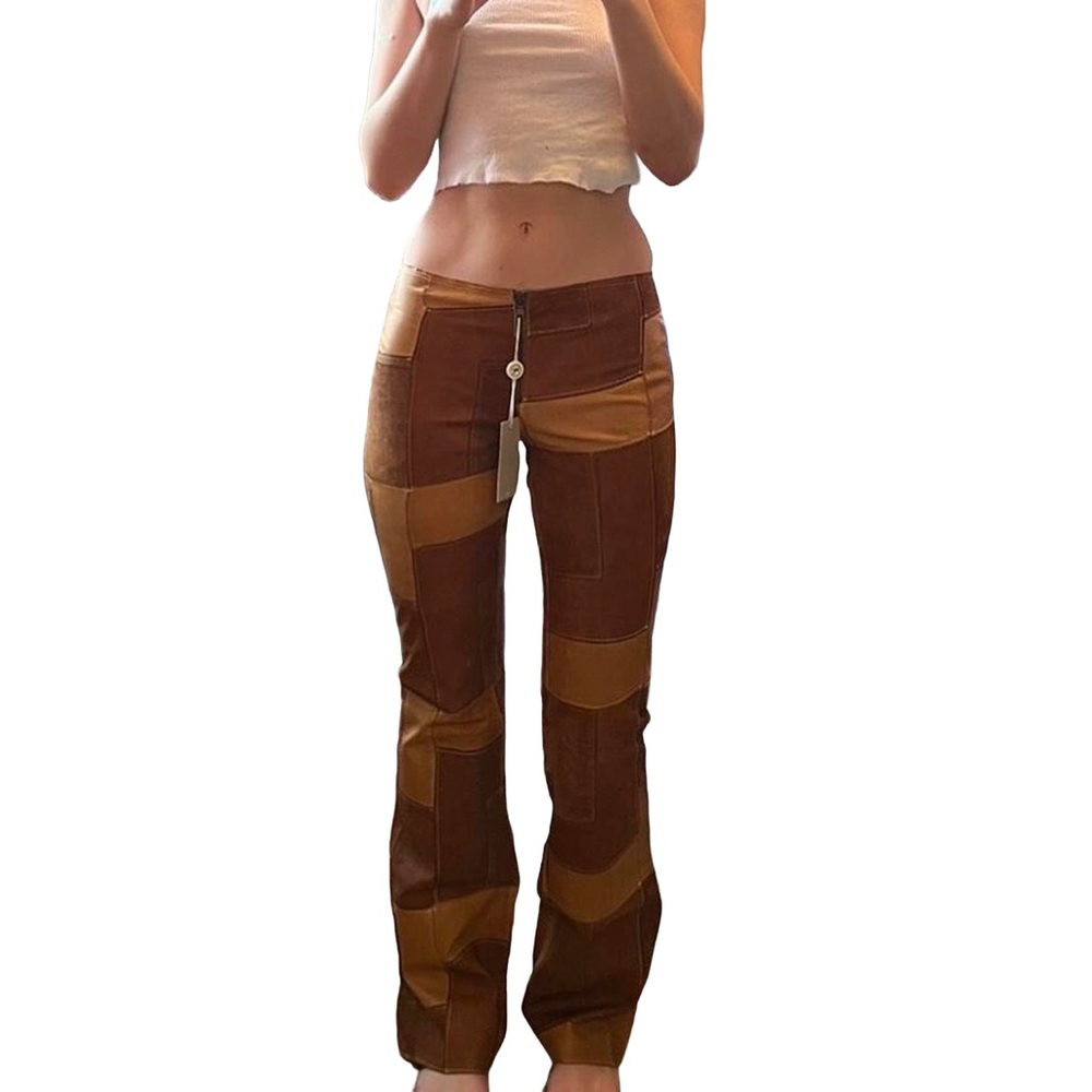 Rare Y2K vintage leather parasuco pants